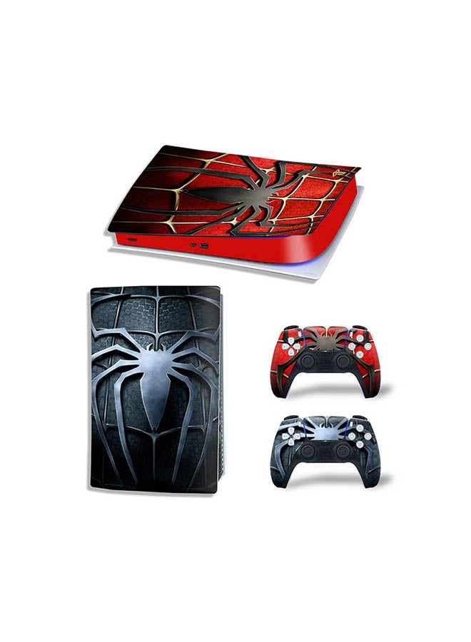 Vinyl Decal - Console And Controller Sticker Set For PlayStation 5 Digital Version Spider Man - Image 1