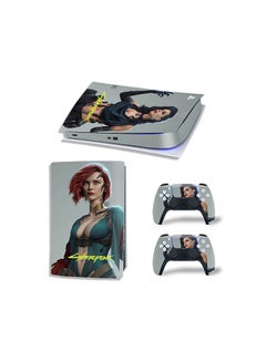 Console And Controller Sticker Set For PlayStation 5 Digital Version Cyberpunk