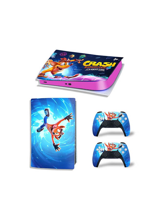 Vinyl Decal - Console And Controller Sticker Set For PlayStation 5 Digital Version Crash - Image 1