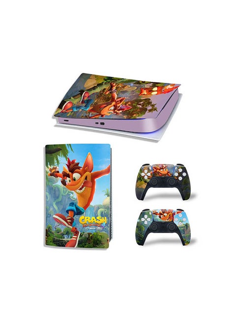 Console And Controller Sticker Set For PlayStation 5 Digital Version Crash