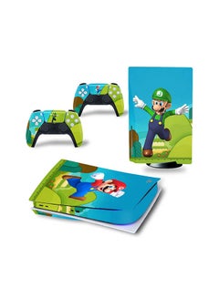 Console And Controller Sticker Set For PlayStation 5 Disc Version Super Mario