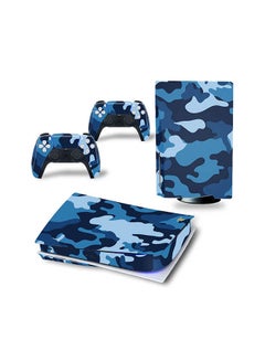 Console And Controller Sticker Set For PlayStation 5 Disc Version Camouflage