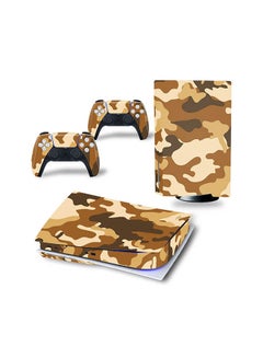 Console And Controller Sticker Set For PlayStation 5 Disc Version Camouflage
