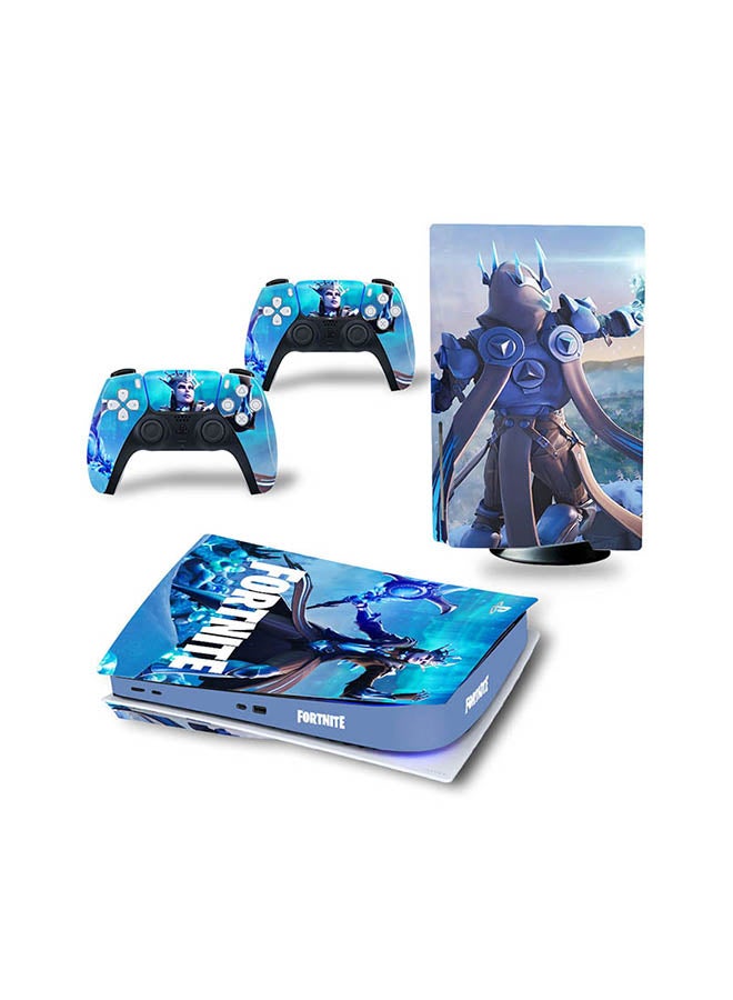 Vinyl Decal - Console And Controller Sticker Set For PlayStation 5 Disc Version Fortnite - Image 1