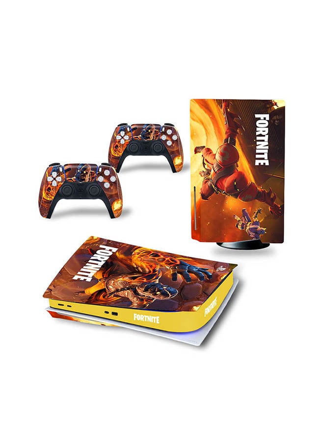 Vinyl Decal - Console And Controller Sticker Set For PlayStation 5 Disc Version Fortnite - Image 1