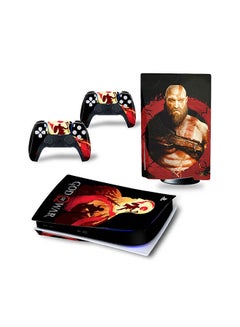Console And Controller Sticker Set For PlayStation 5 Disc Version God of War