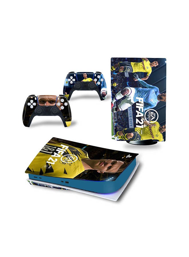 Vinyl Decal - Console And Controller Sticker Set For PlayStation 5 Disc Version FIFA - Image 1