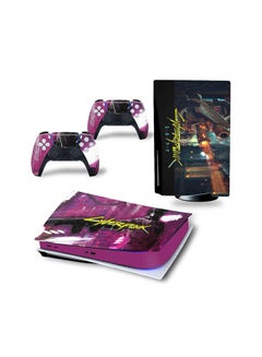 Console And Controller Sticker Set For PlayStation 5 Disc Version Cyberpunk
