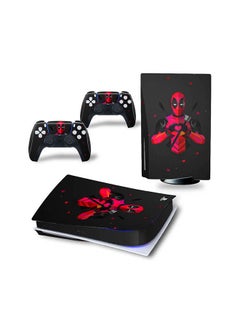 Console And Controller Sticker Set For PlayStation 5 Disc Version Deadpool