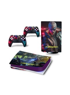 Console And Controller Sticker Set For PlayStation 5 Disc Version Cyberpunk