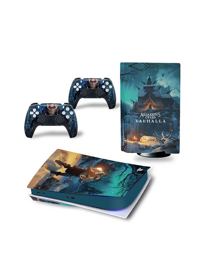 Vinyl Decal - Console And Controller Sticker Set For PlayStation 5 Disc Version Assassin's Creed - Image 1