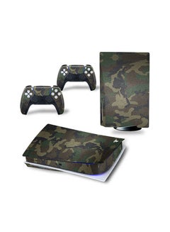 Console And Controller Sticker Set For PlayStation 5 Disc Version Camouflage