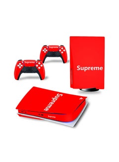 Console And Controller Sticker Set For PlayStation 5 Disc Version Supreme Red