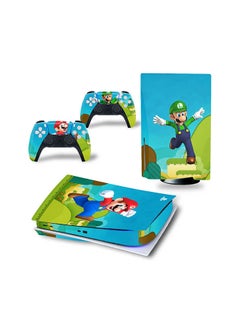 Console And Controller Sticker Set For PlayStation 5 Disc Version Super Mario