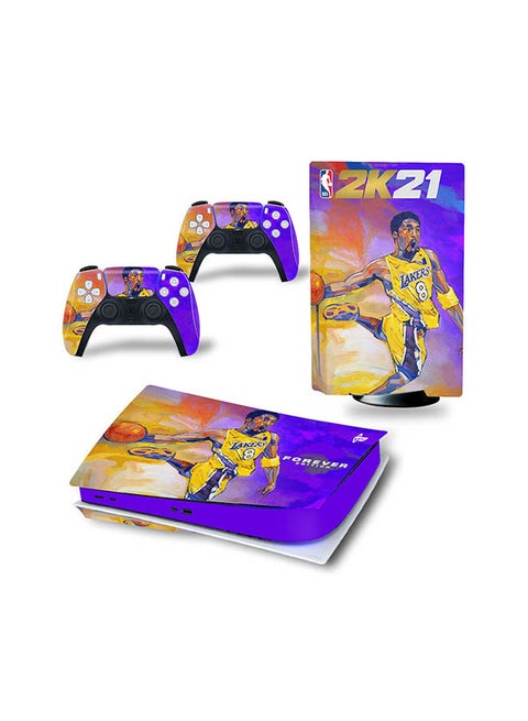 Console And Controller Sticker Set For PlayStation 5 Disc Version NBA 2K21