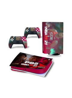 Console And Controller Sticker Set For PlayStation 5 Disc Version NBA 2K21