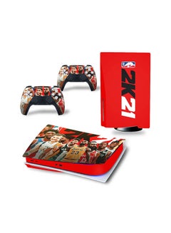 Console And Controller Sticker Set For PlayStation 5 Disc Version NBA 2K21