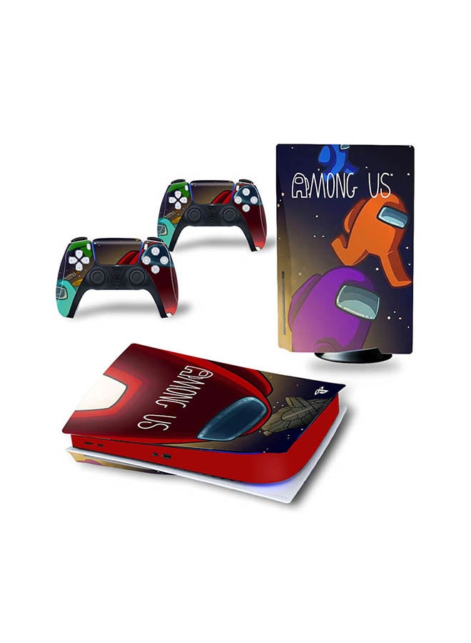 Vinyl Decal - Console And Controller Sticker Set For PlayStation 5 Disc Version Among Us - Image 1