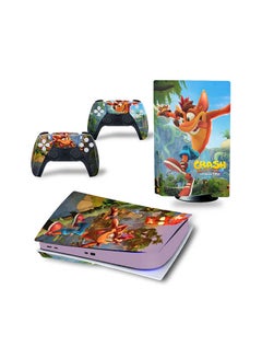 Console And Controller Sticker Set For PlayStation 5 Disc Version Crash