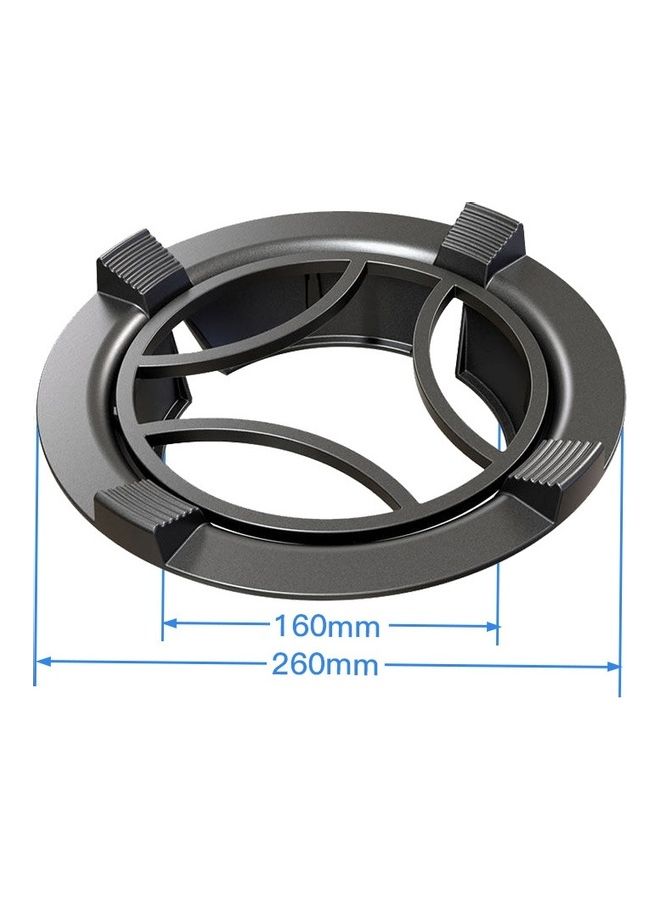 4 Claw Gas Stove Windshield With Stand Black 26cm  - Image 2
