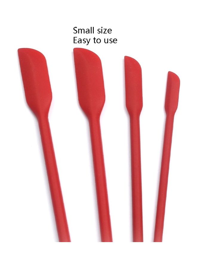 4-Piece Silicone Scraper Set Red - Image 2