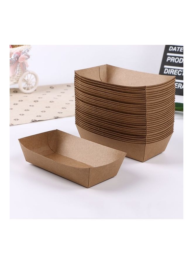 100-Piece Waterproof And Oil-Proof Food Packaging Box Multicolour 18x19x18cm - Image 1