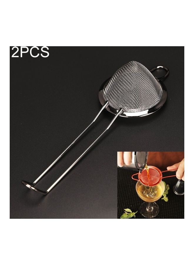 2-Piece Stainless Steel Filter Silver - Image 1