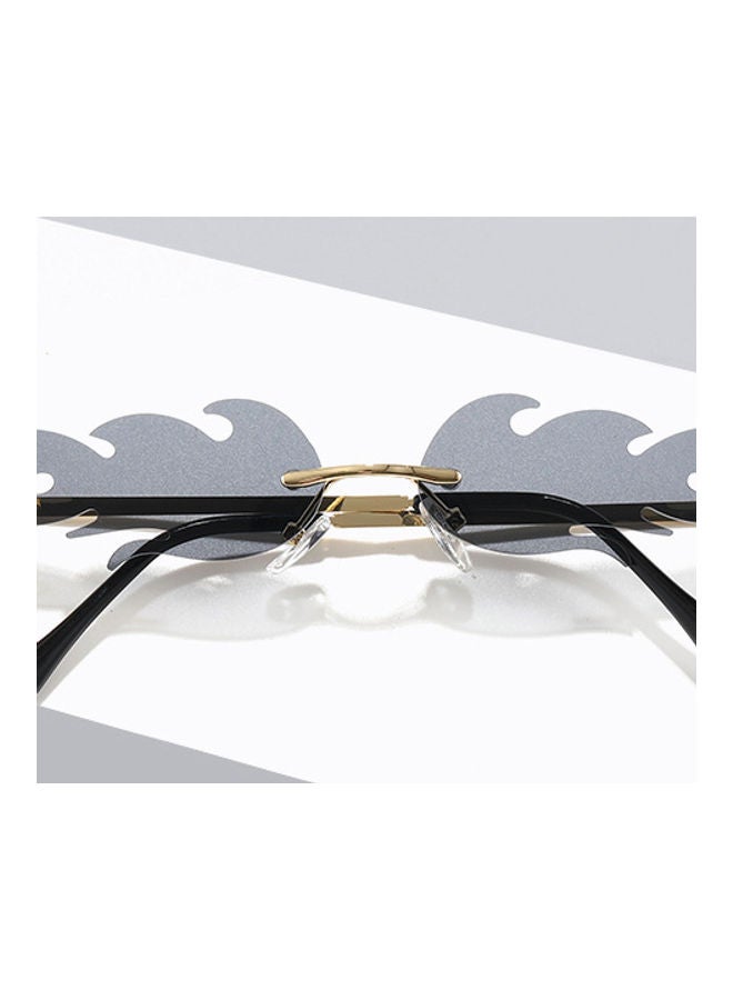Women's Trending Vintage Style Designer Rimless Fire Flame Sunglasses - Image 2