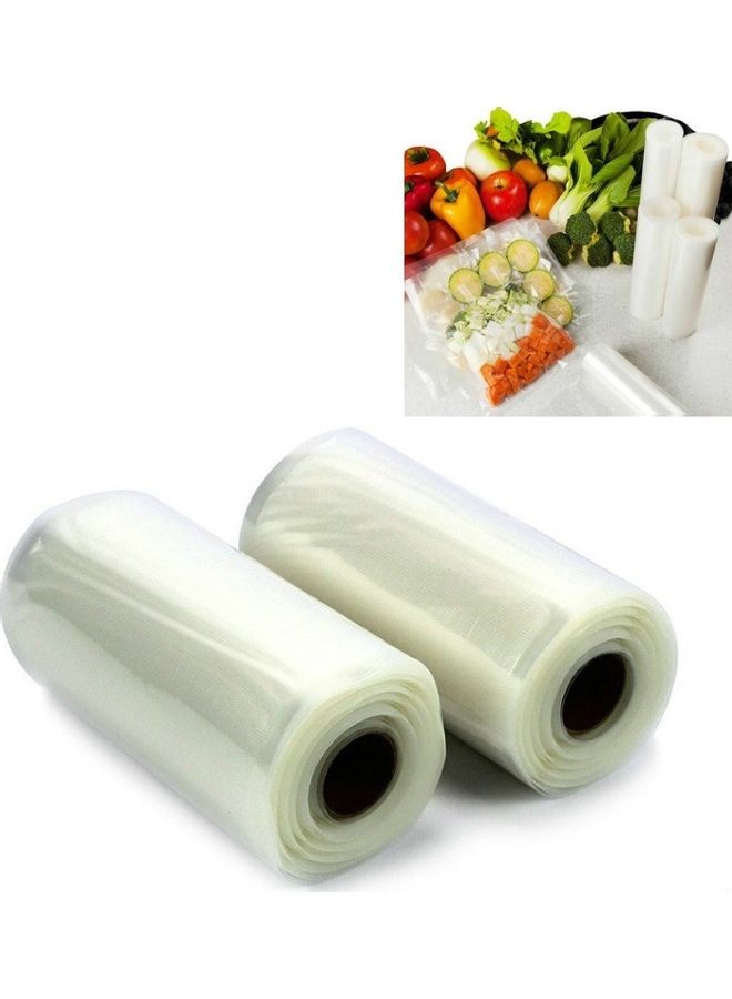2-Piece  Rolls Food Vacuum Preservation Bag Clear 25x500cm  - Image 1