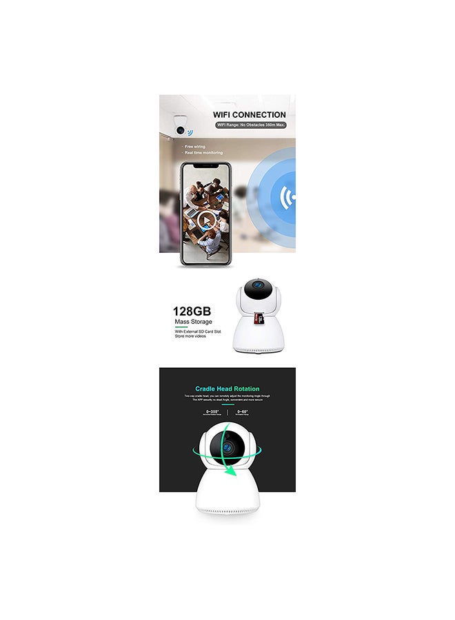 Longse - Smart Home Security Camera WiFi 2MP 1080P 360 Degrees Intelligent Motion Tracking With Night Vision - Image 1