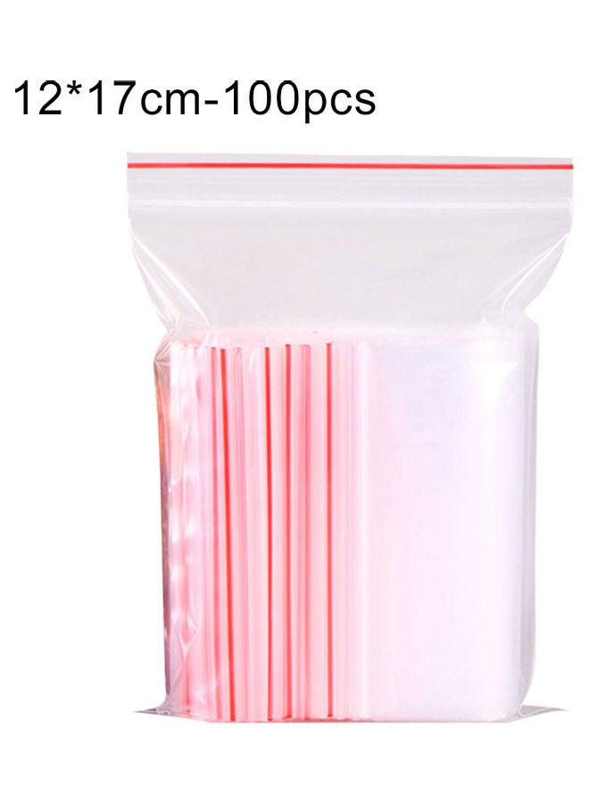 100-Piece Waterproof Self Seal Bag Clear 12x17cm  - Image 2