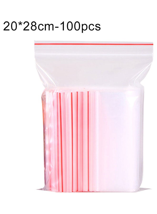 100-Piece Waterproof Self Seal Bag Clear 20x28cm  - Image 2