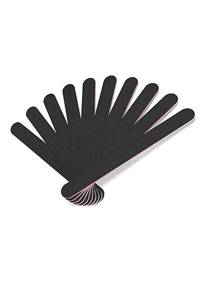 طقم مبرد أظافر احترافي بوجهين مكون من 10 قطع أسود - Image 1