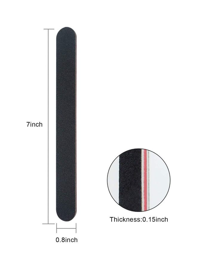 طقم مبرد أظافر احترافي بوجهين مكون من 10 قطع أسود - Image 2