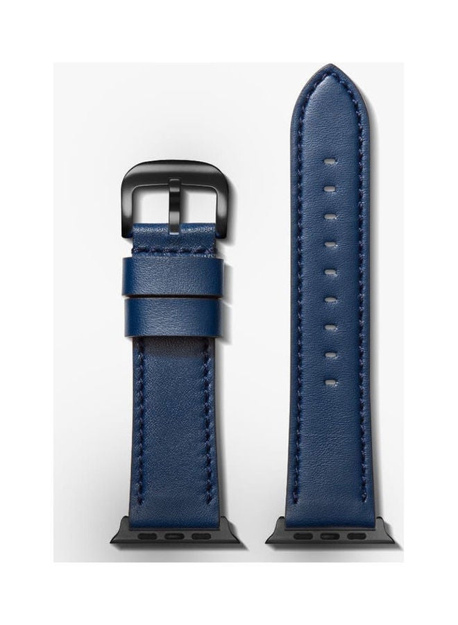 موكوم سوار بديل من الجلد مزود بأبازيم لساعة أبل سيريز 6/SE/5/4/3/2/1 أزرق - Image 1