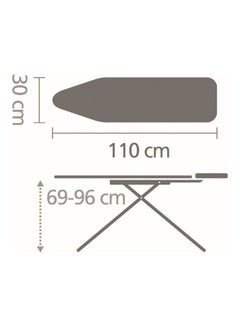 brabantia Ironing Board Size A With Steam Iron Rest Morning Breeze 110x30cm  - Image 4