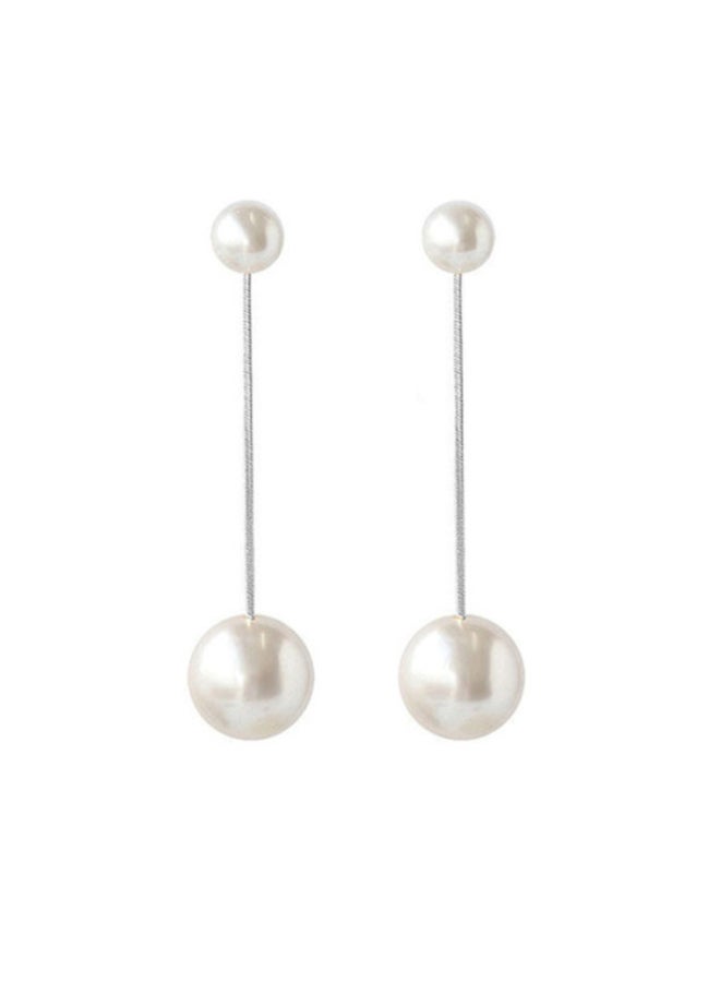 J.J Hand made Long Pearl Dangle Earrings - Image 1