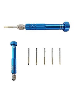 طقم مفكات براغي دقيقة متعددة الوظائف 5 في 1 متعدد الألوان 0.49x5.49x1.99بوصة