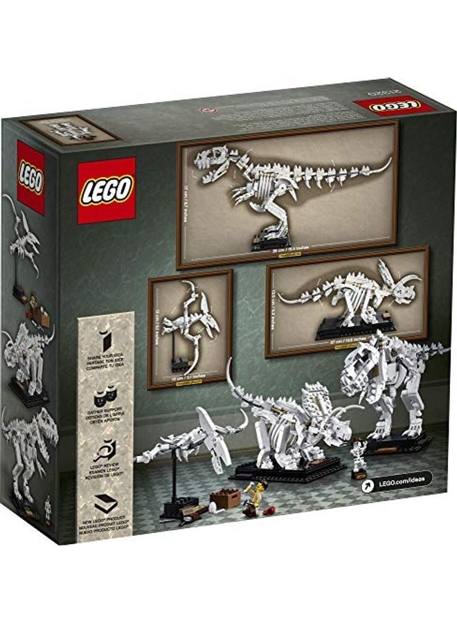 ليغو لعبة بناء حفريات ديناصورات، من مجموعة آيدياز، من 910 قطع 21320 910 16 سنة فأكثر - Image 2