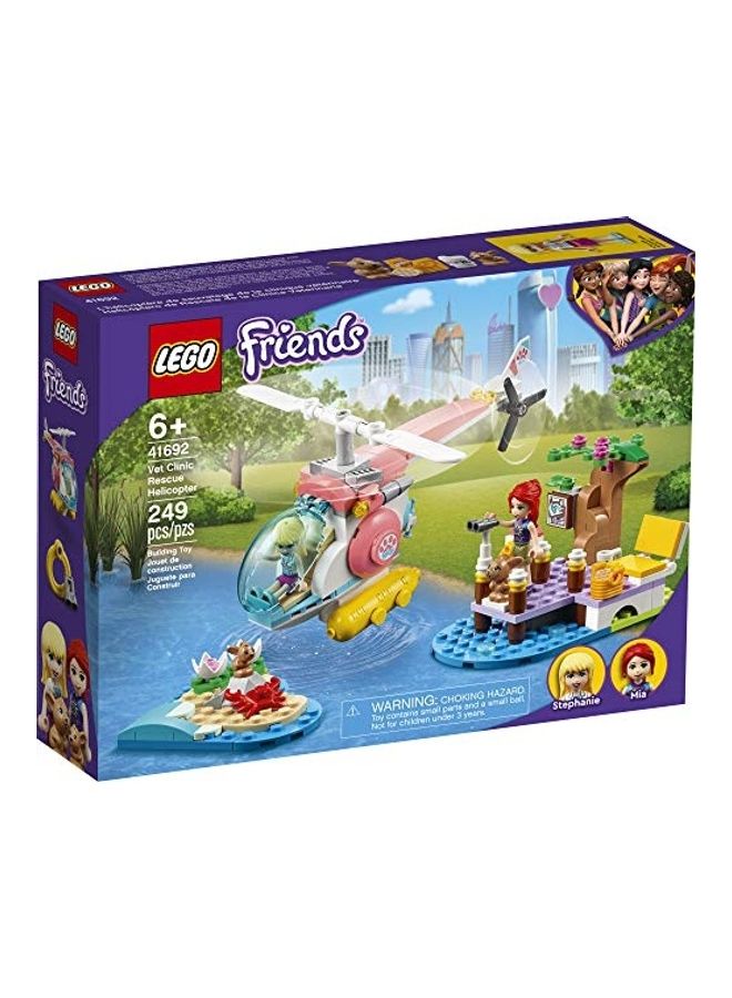 LEGO 41692 249-Piece Friends Vet Clinic Rescue Helicopter Building Toy 6+ Years - Image 1