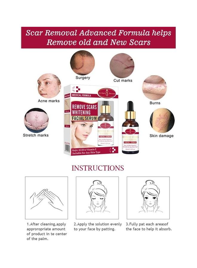 Aichun beauty 4-Piece Remove Scars Whitening Facial Serum Multicolour 4x30ml  - Image 2