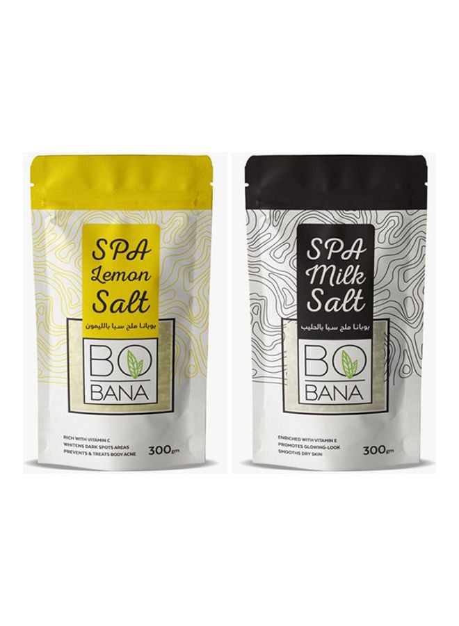 بوبانا مجموعة ملح الليمون للاستحمام مكون من قطعتين متعدد الألوان 300جرام