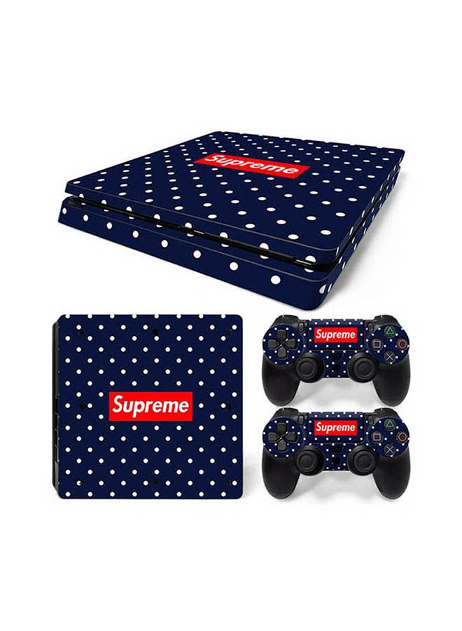 Vinyl Decal Console And Controller Sticker Set For PlayStation 4 Slim Supreme