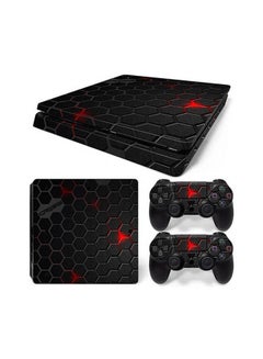 Console And Controller Sticker Set For PlayStation 4 Slim Lava