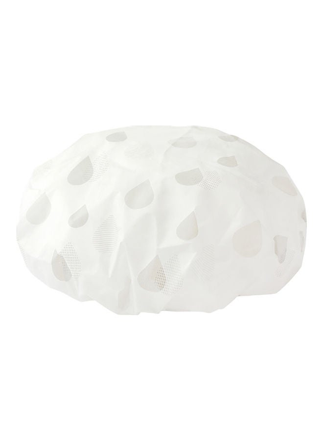 Waterproof Plastic Point Shower Cap Grey/White 3.00*1.00*2.00cm