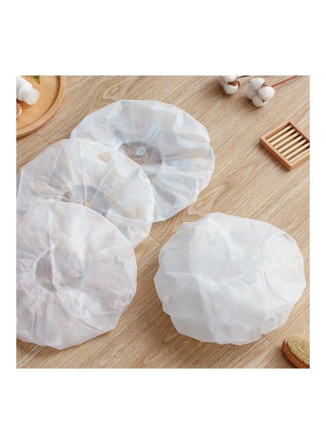 Waterproof Plastic Point Shower Cap White/Blue 3.00*1.00*2.00cm - Image 2