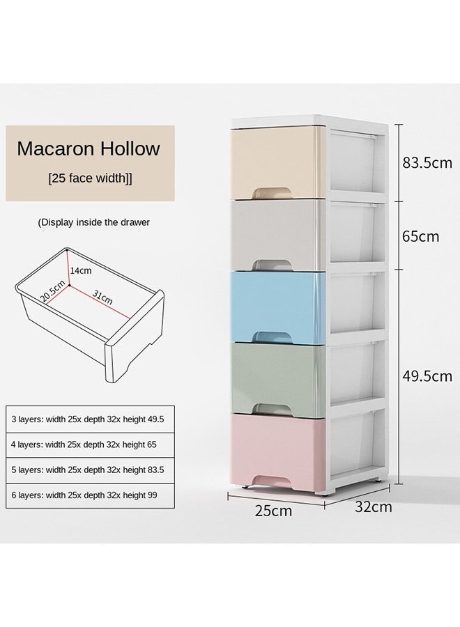 Royal Polar Drawer Storage Cabinet Multicolour 83.5x25x32cm  - Image 4