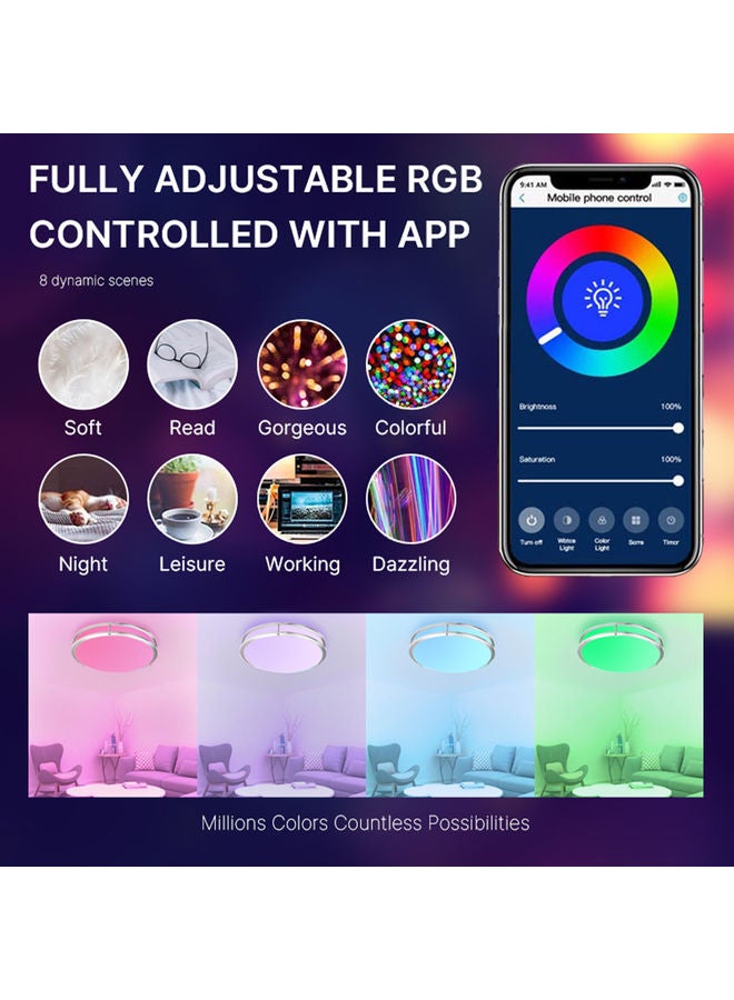 15W Wi-Fi Smart Ceiling Light Multicolour - Image 5