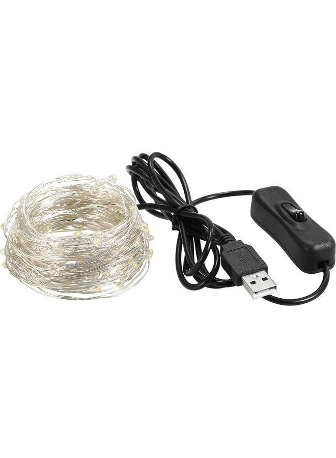 شريط إضاءة بمنفذ USB مكون من 120 مصباح بإضاءة LED أصفر - Image 2