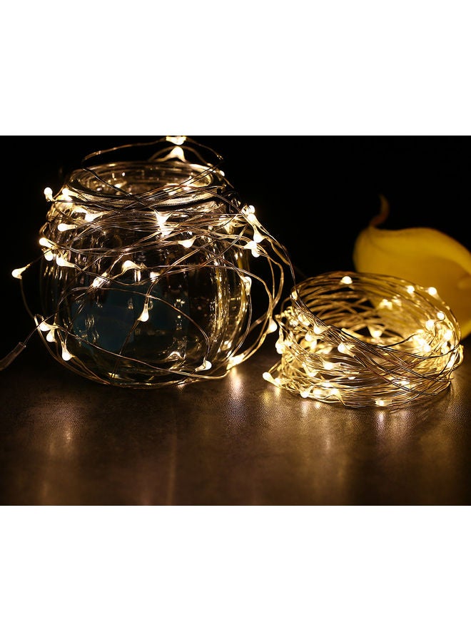 شريط إضاءة بمنفذ USB مكون من 120 مصباح بإضاءة LED أصفر - Image 3